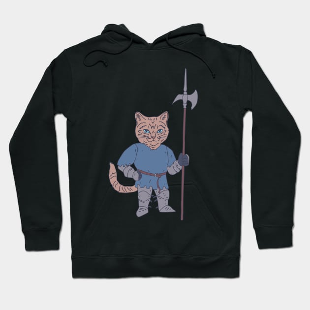 Halberd - Cat Soldier - Knight Kitty Hoodie by DeWinnes